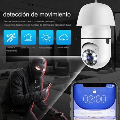 Camara vigilancia Ip IPC-E27 Bombillo 360º Robotica Wifi Vision Nocturna